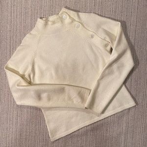 Crystal-Kobe Womens Ivory Creme Turtleneck Sweater, Size M